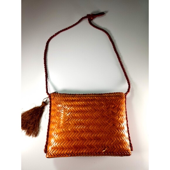 Vintage Mister Ernest Woven Straw Wicker Philippines Handbag - Picture 2 of 5